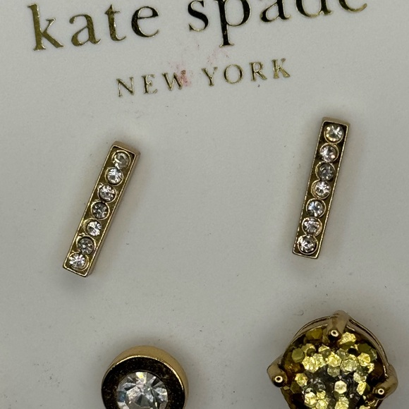 Kate Spade Jewelry | Kate Spade "Three's Company" Stud Set | Color: Gold - Picture 3 of 6